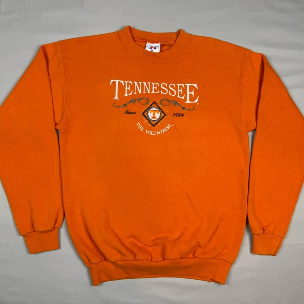 Vtg Tennessee Volunteers Mens Crewneck Sweatshirt Sz Medium 90s Embroidered A2